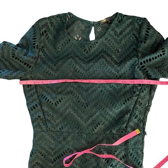 Maje Rosalba Emerald Green Lace Overlay Dress Size 2 | Cocktail Wedding Guest Pa - Picture 11 of 13